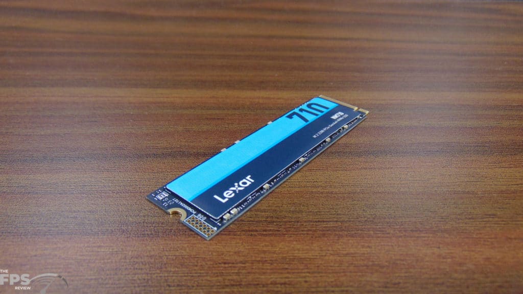 Lexar NM710 1TB PCIe Gen4 M.2 NVMe SSD Top View Angled