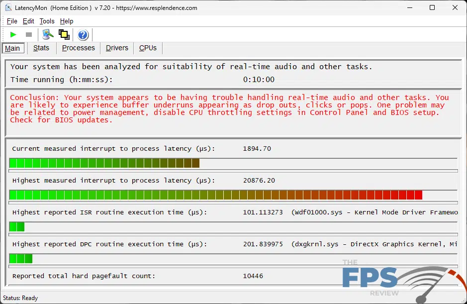 MSI Z790-P PRO WiFi BIOS DPC Latency.