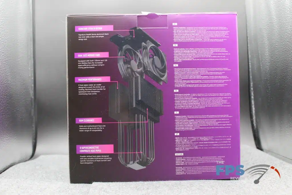 Cooler Master MASTERAIR MA824 STEALTH box rear
