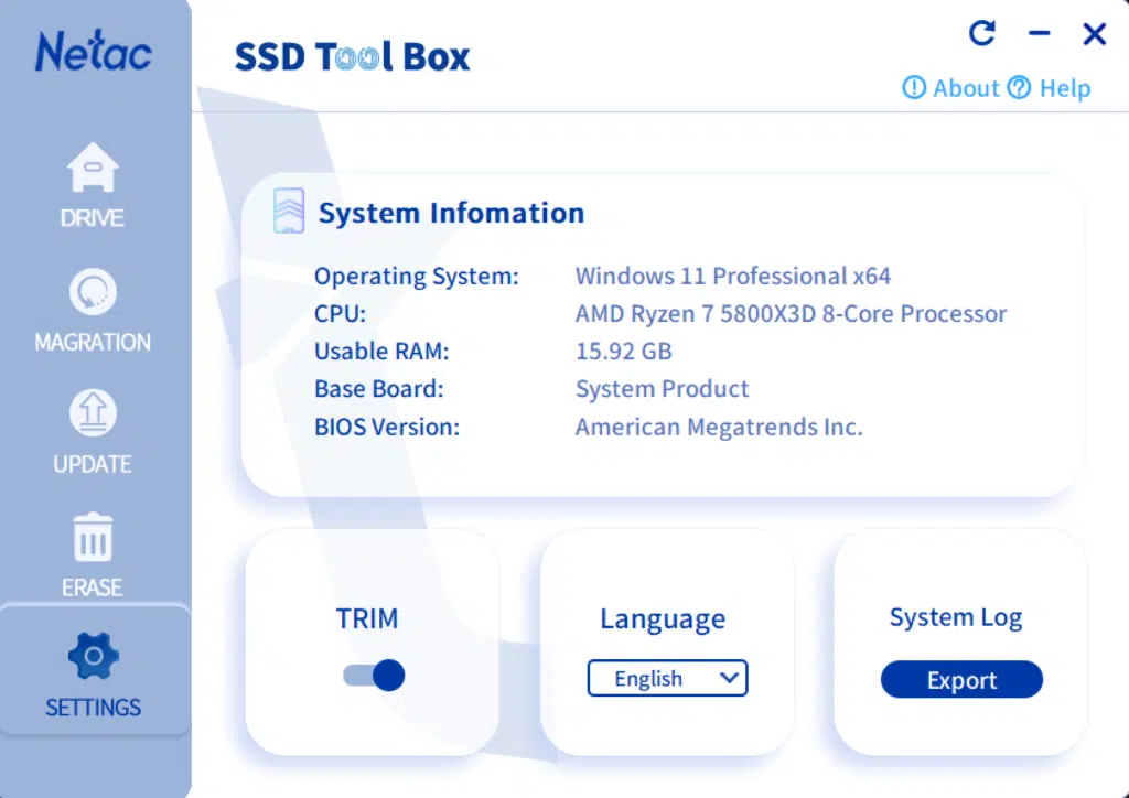 Netac NV7000-t 1TB PCIe Gen4 M.2 NVMe SSD SSD Toolbox