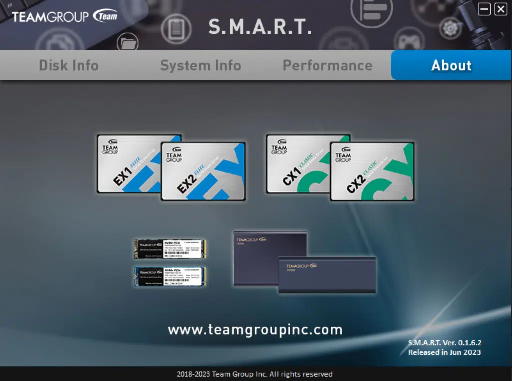 TEAMGROUP MP44 2TB PCIe Gen4 M.2 NVMe SSD TEAMGROUP S.M.A.R.T. Tool