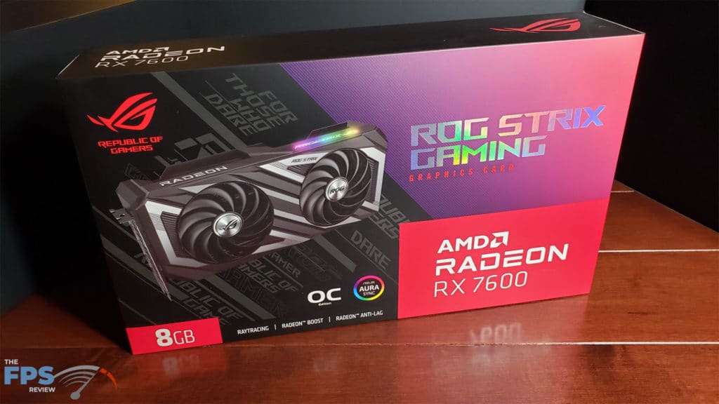ASUS ROG Strix Radeon RX 7600 OC Edition: box front