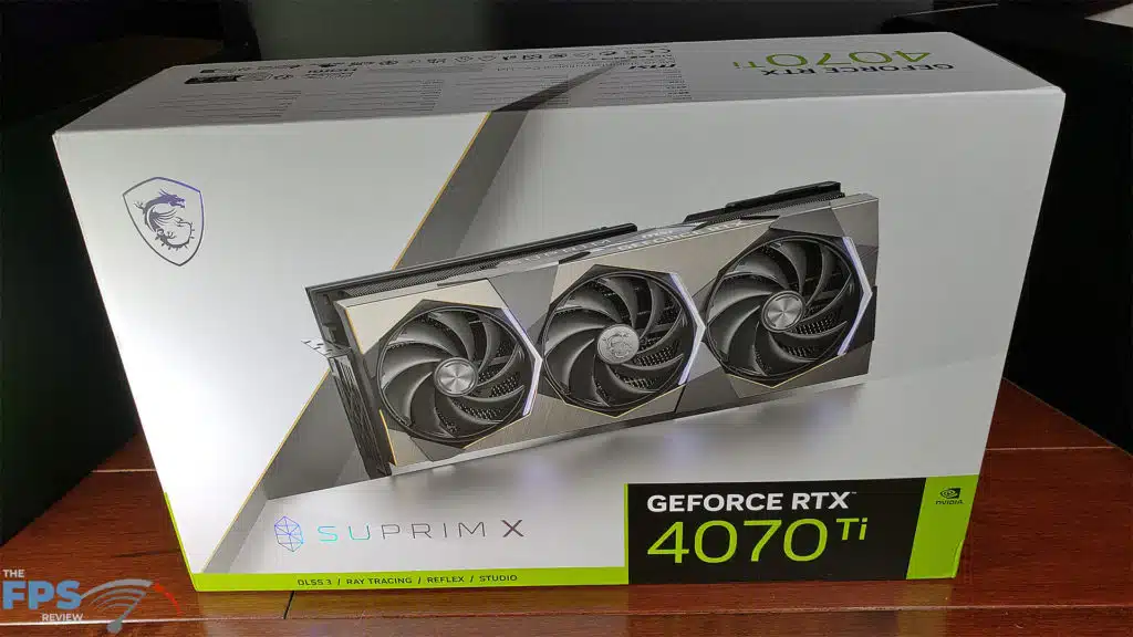 MSI GeForce RTX 4070 Ti SUPRIM X 12G: box front