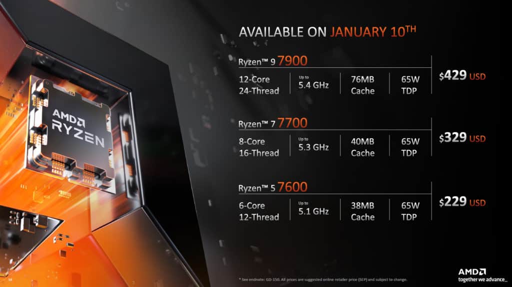 AMD Ryzen 7000 Desktop Processors Press Deck - AMD Ryzen 5 7600