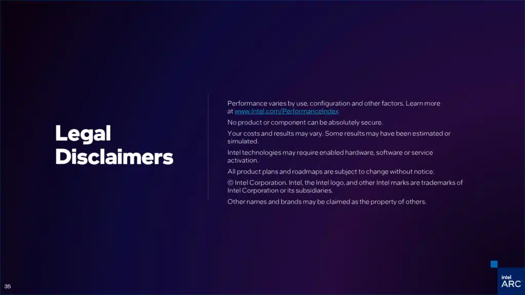 Intel Arc Graphics Q3'23 Update Press Presentation