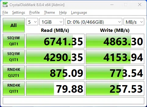 SSD Test speed