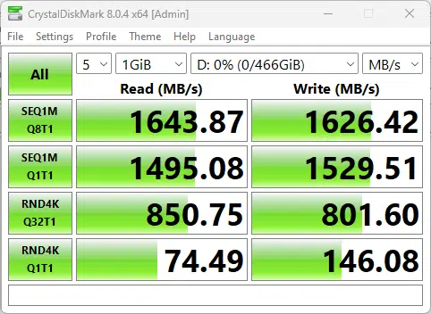 SSD Test speed