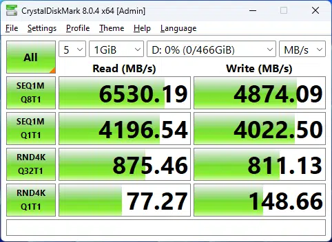 SSD Test speed