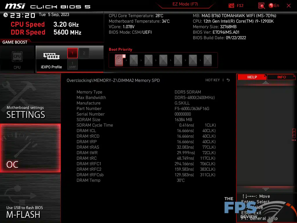 MSI MG B760 Tomahawk WiFi BIOS image 8.