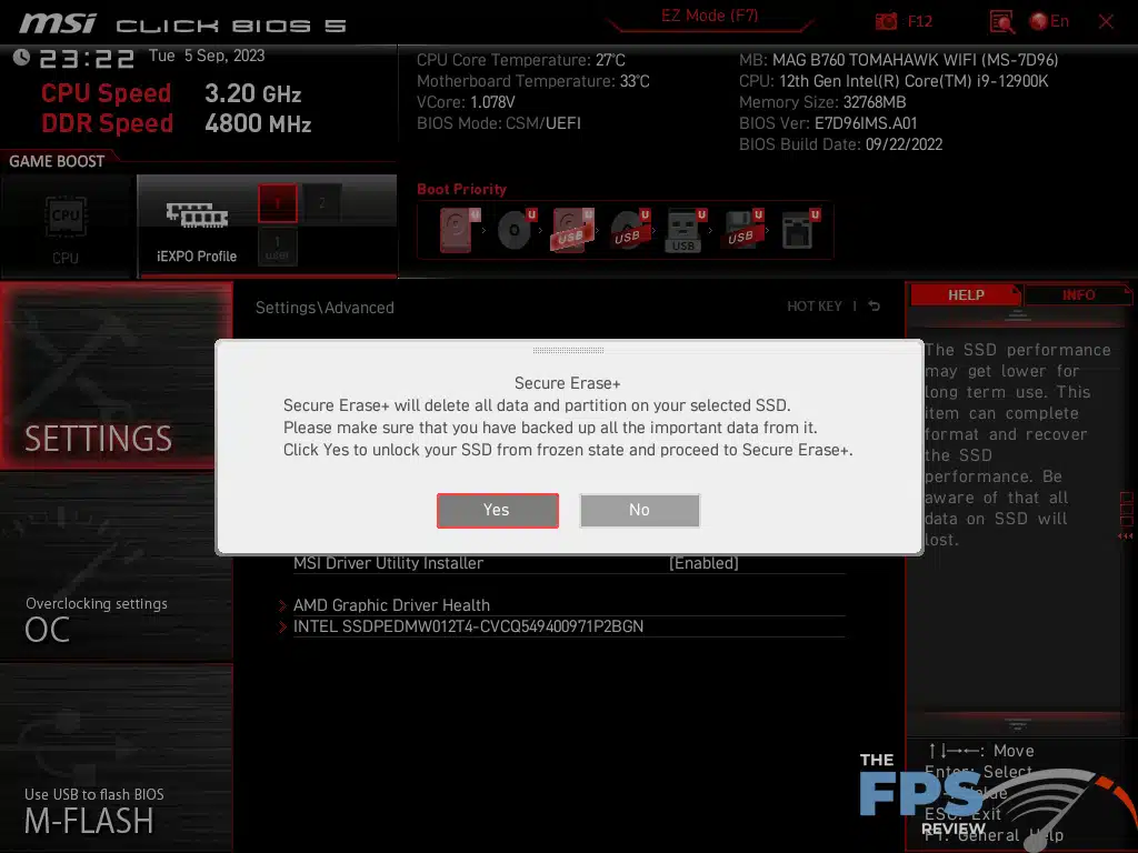 MSI MAG B760 Tomahawk WiFi BIOS image 10.