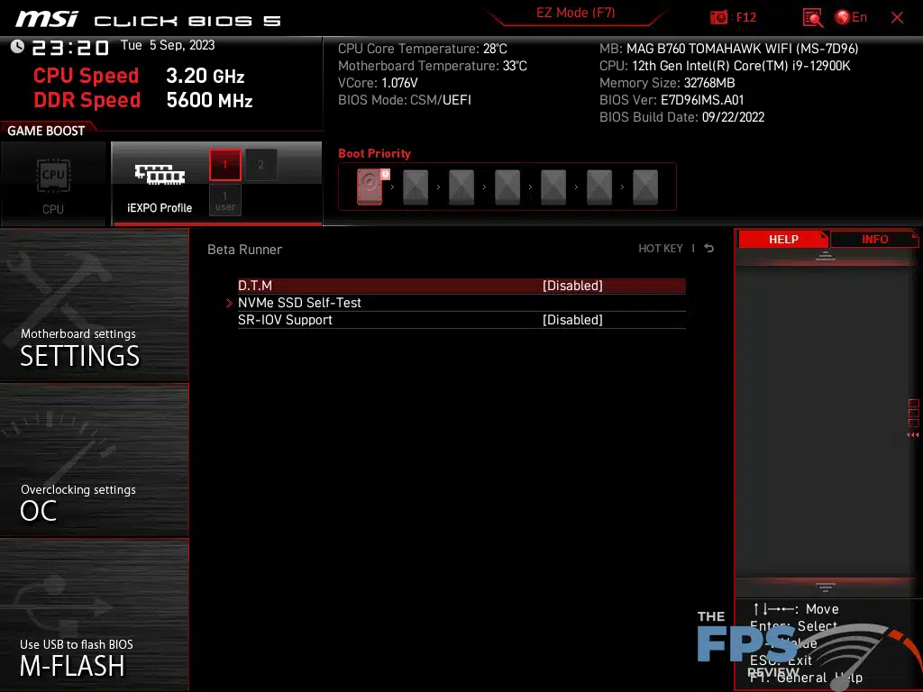 MSI MAG B760 Tomahawk WiFi BIOS image 11.