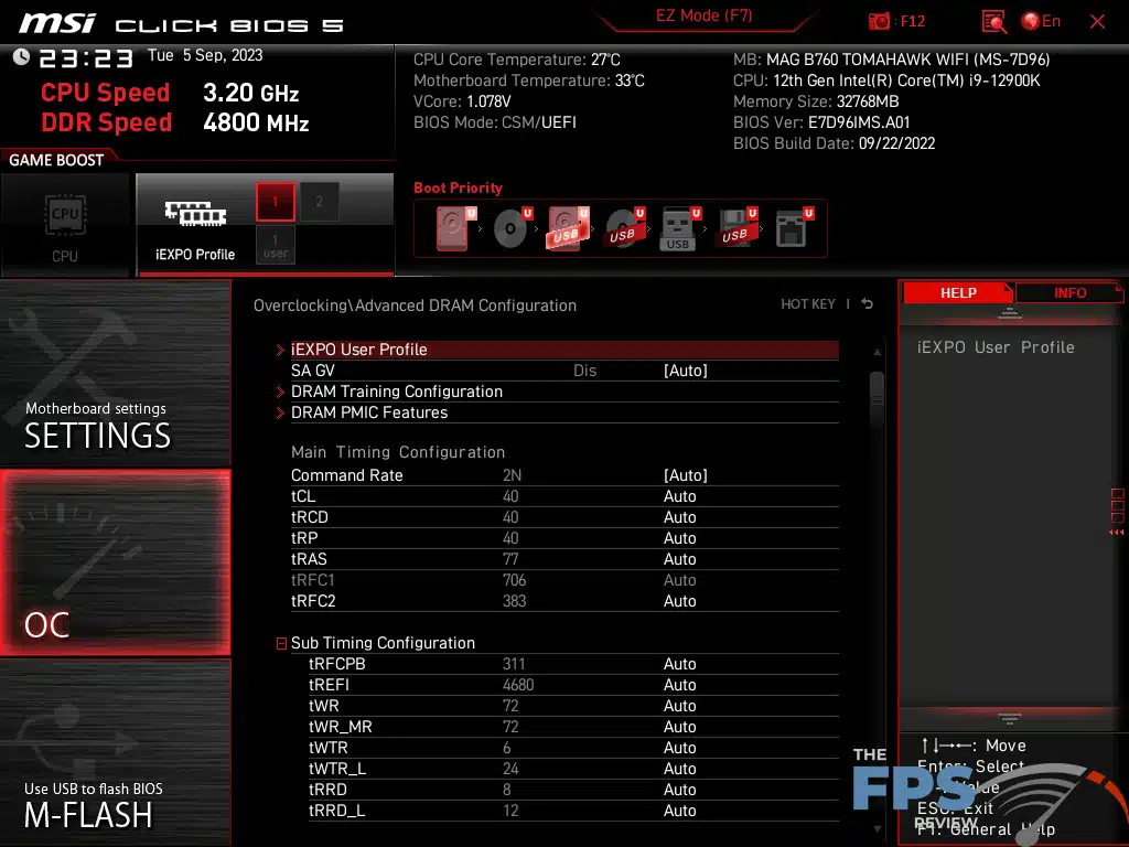 MSI MAG B760 Tomahawk WiFi BIOS image 15.