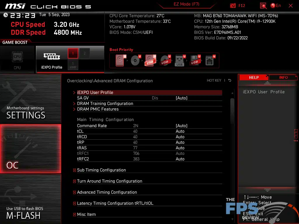 MSI MAG B760 Tomahawk WiFi BIOS image 16.