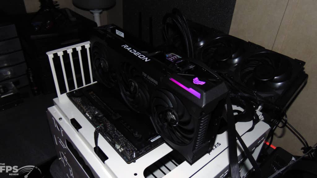 ASUS TUF Gaming Radeon RX 7800 XT OC Edition Installed in Computer RGB