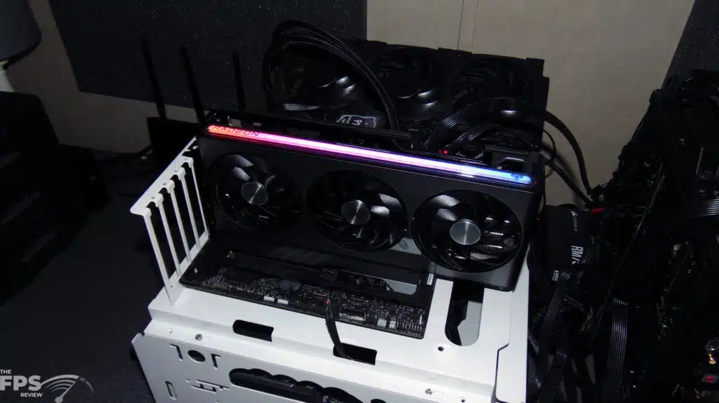 SAPPHIRE NITRO+ Radeon RX 7800 XT 16GB Gaming OC Installed in Computer RGB