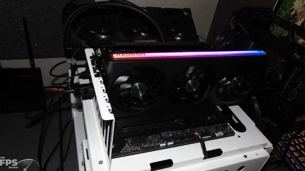 SAPPHIRE NITRO+ Radeon RX 7800 XT 16GB Gaming OC Installed in Computer RGB