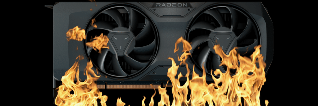 AMD Radeon RX 7800 XT Video Card with Flames