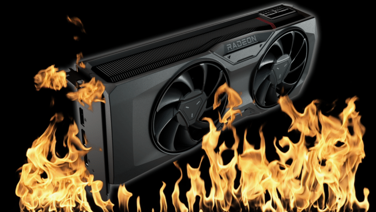 AMD Radeon RX 7800 XT Video Card with Flames
