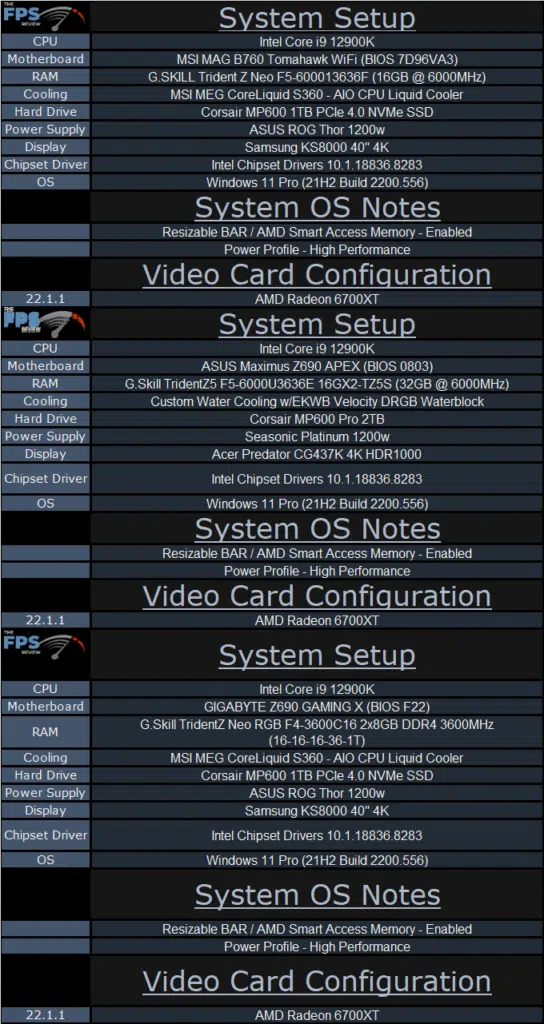 MSI MAG B760 Tomahawk WiFi Benchmark Systems Comparison.