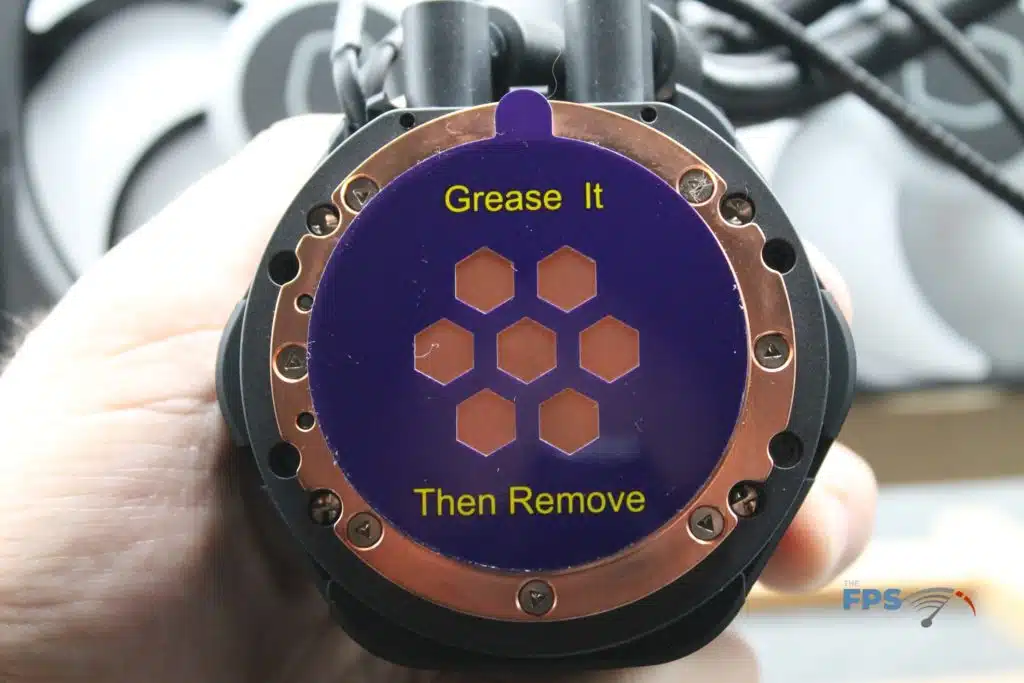 Cooler Master MASTERLIQUID 360 ATMOS coldplate with thermal paste sticker