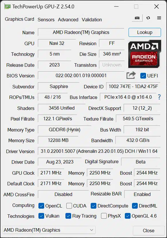 GPU-Z Screenshot Default