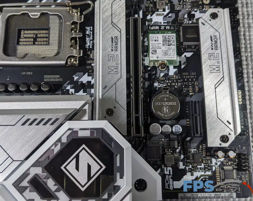ASRock B760M STEEL LEGEND WiFi expansion slot rear view.