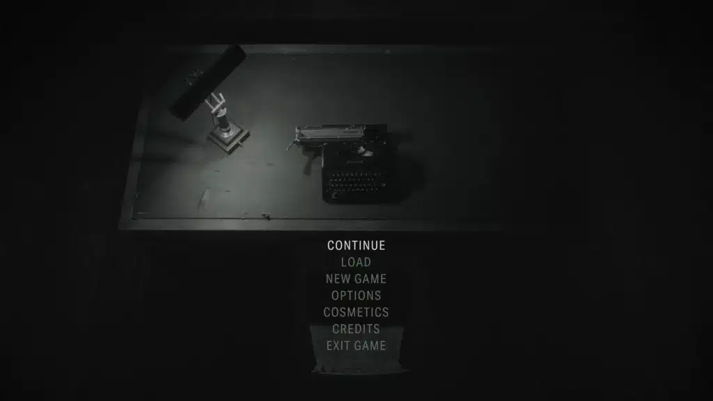 Alan Wake 2 Menu Screenshot