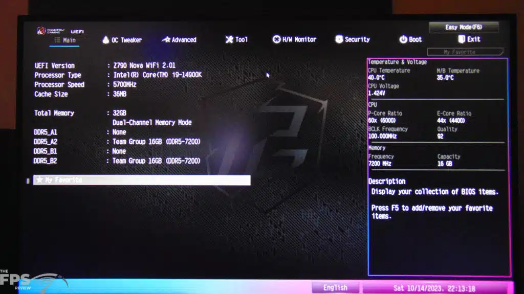 ASRock Phantom Gaming Z790 NOVA WIFI Motherboard BIOS