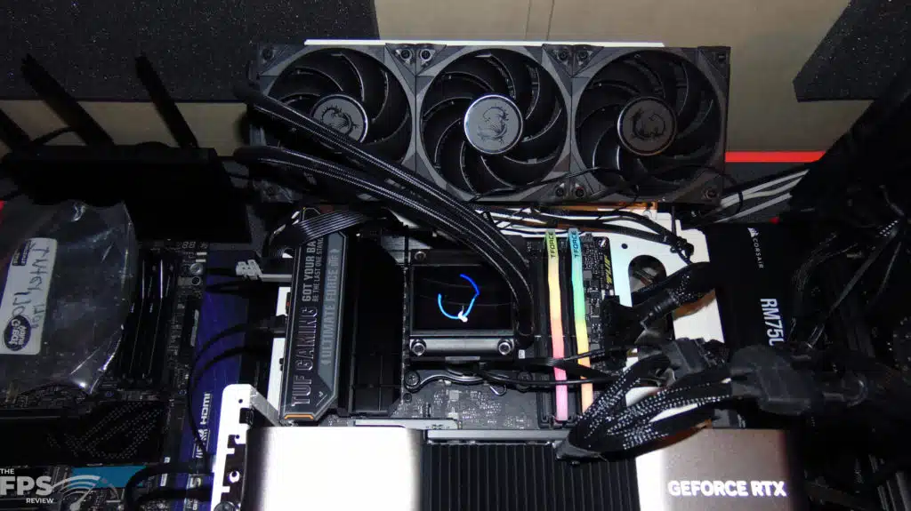 ASUS TUF GAMING Z790-PRO WIFI Motherboard System Shot Closeup