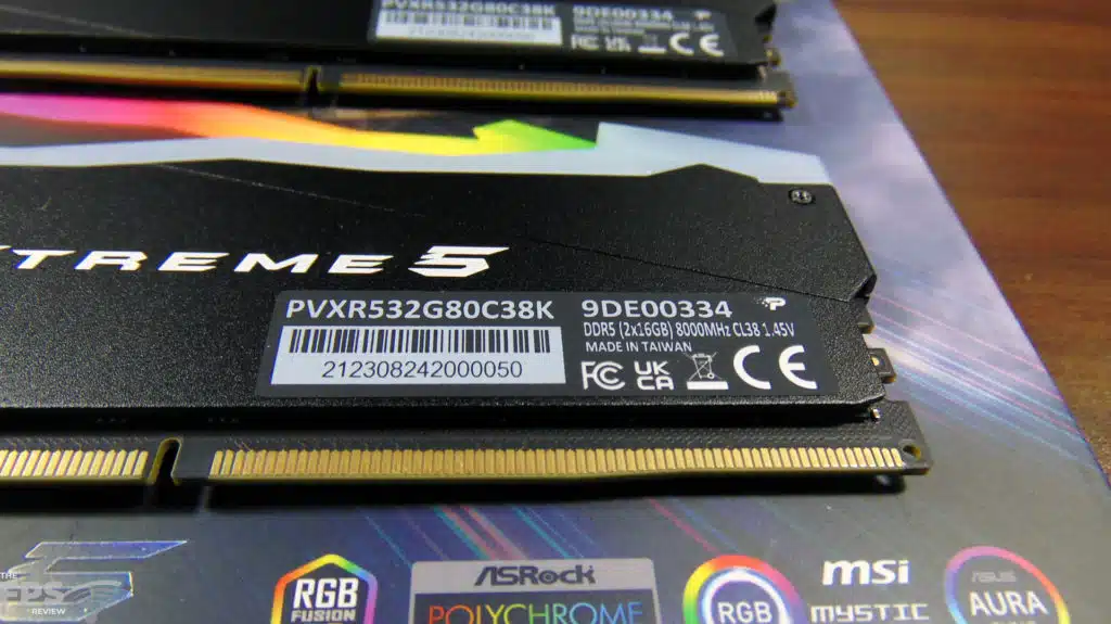 Patriots Viper Xtreme 5 DDR5 32GB Kit Closeup of Label