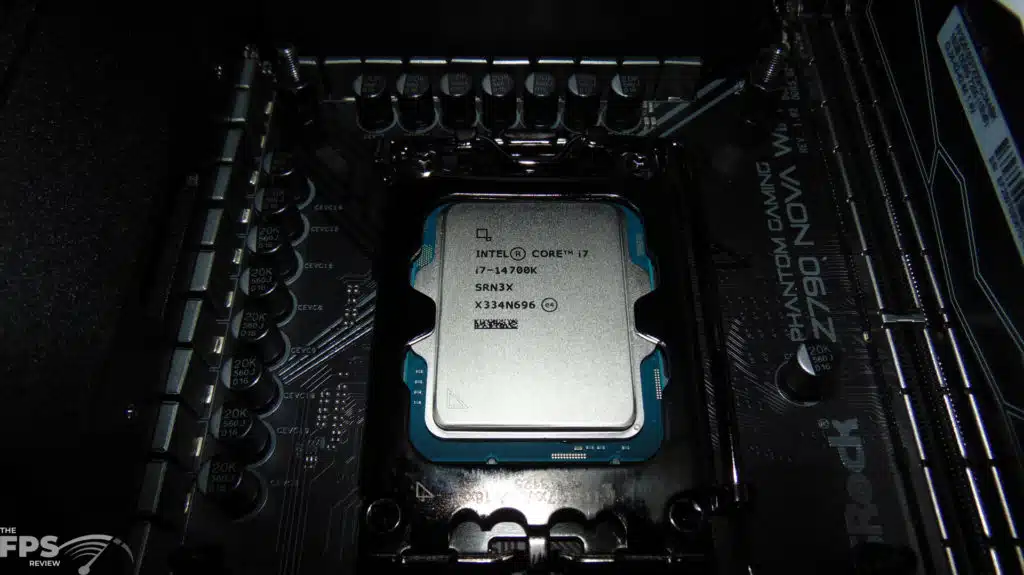 Intel Core i7-14700K CPU Installed in Motherboard Socket
