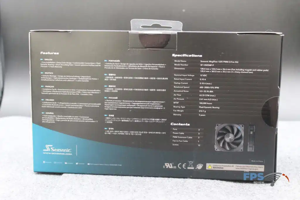 Seasonic Magflow box rear