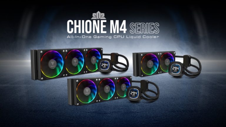 GAMDIAS Debuts Its New CHIONE M4 Series Liquid Coolers with Patented Inline PWM Pump and LCD Display