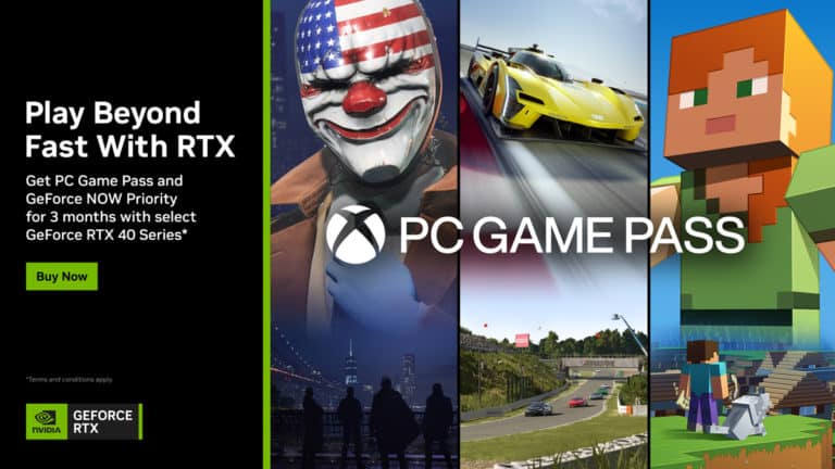 NVIDIA Launches GeForce RTX 40 Series Play Beyond Fast With RTX Bundle: Get Three Months of Free Access to PC Game Pass and GeForce NOW Priority with Purchases of Select GeForce RTX 40 Series Graphics Cards