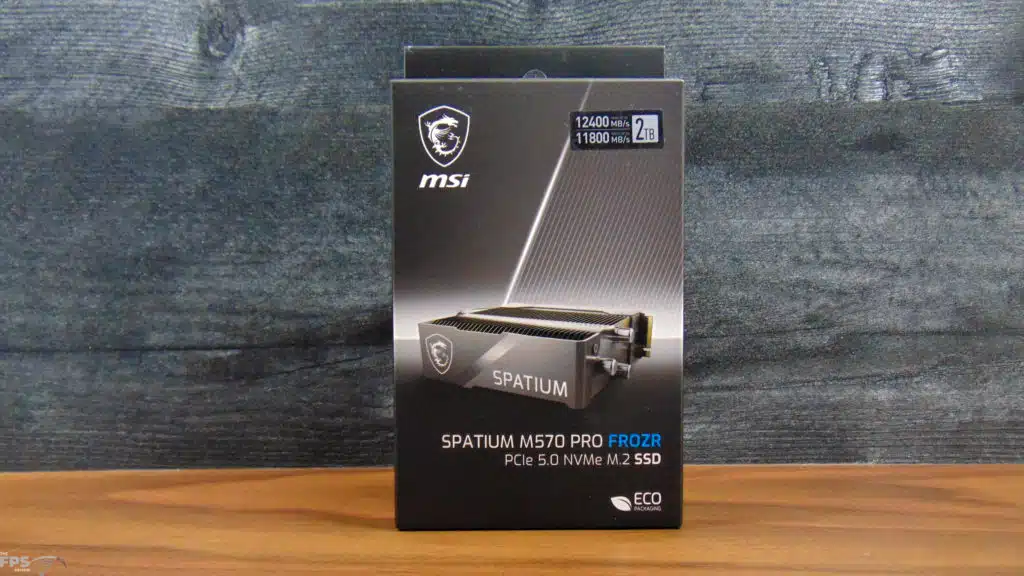MSI SPATIUM M570 PRO FROZR 2TB PCIe Gen5 M.2 NVMe SSD Box Front