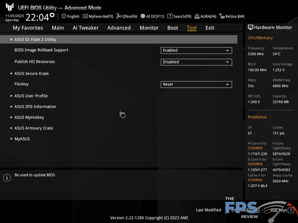 ASUS TUF GAMING Z790-PRO WiFi BIOS 11