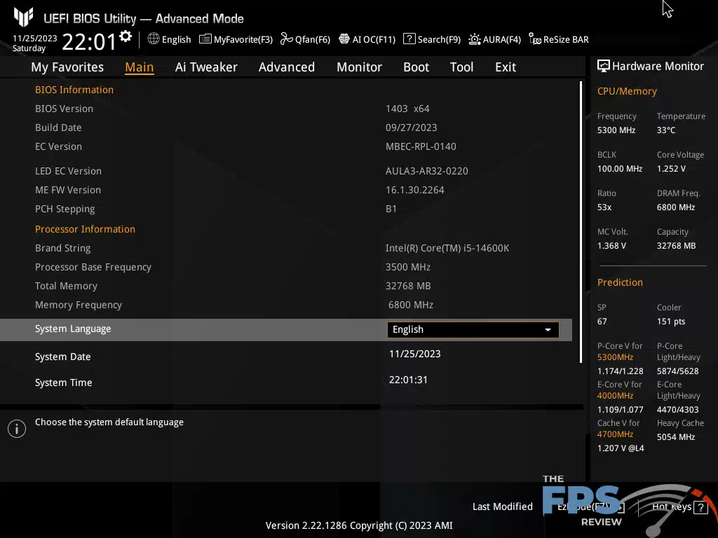 ASUS TUF GAMING Z790-PRO WiFi BIOS 2