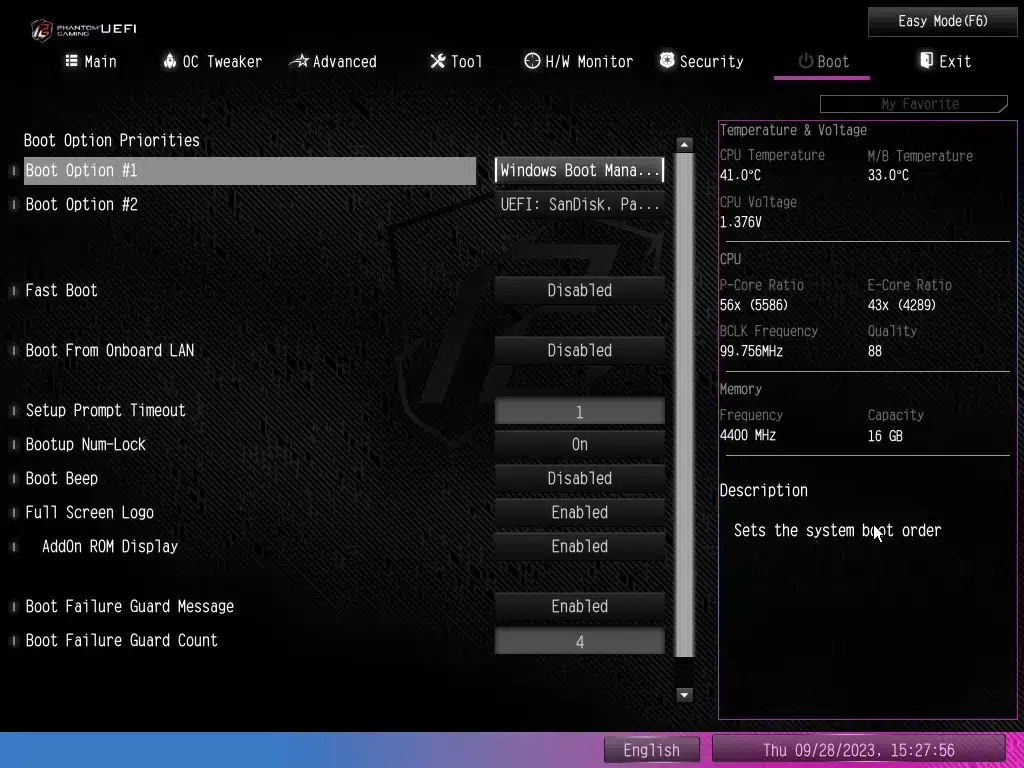 ASRock Phantom Gaming Z790 RIPTIDE WIFI BIOS