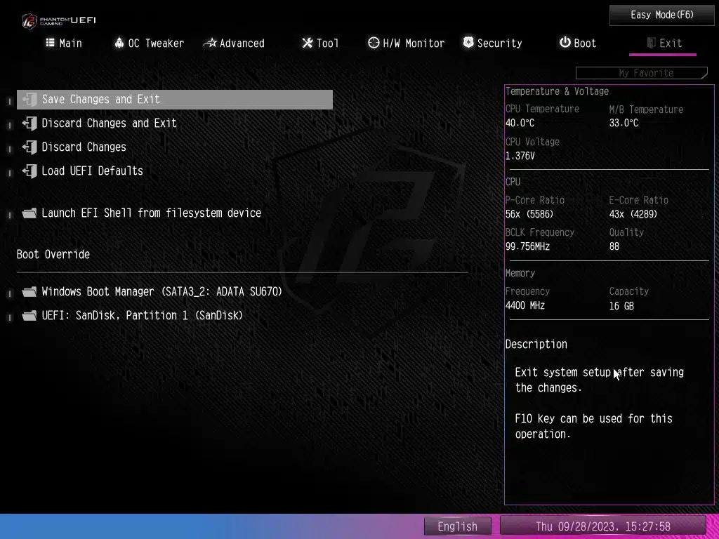 ASRock Phantom Gaming Z790 RIPTIDE WIFI BIOS