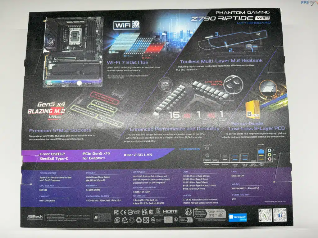 ASRock Phantom Gaming Z790 RIPTIDE WIFI box rear