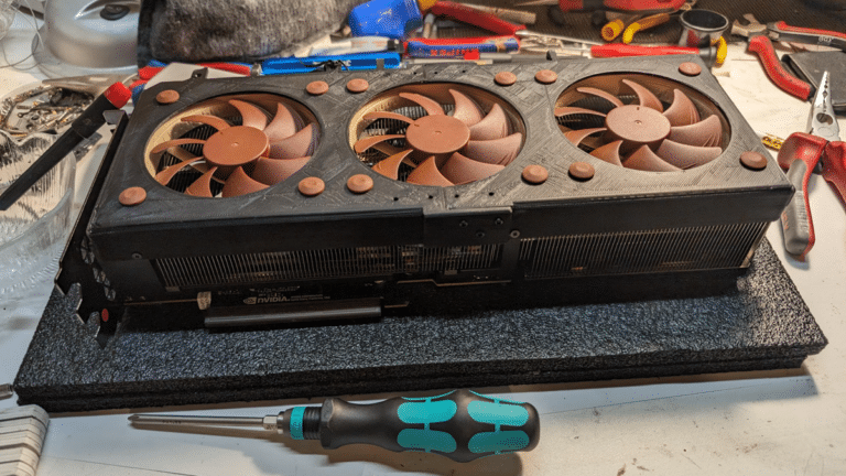 NVIDIA GeForce RTX 4090 with Three Noctua NF-A9 Fans Runs 8 Degrees Cooler