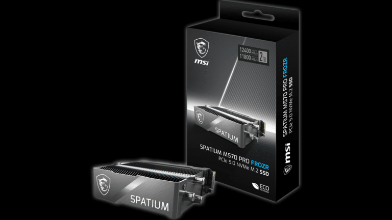 MSI SPATIUM M570 PRO FROZR 2TB PCIe Gen5 M.2 NVMe SSD and Box