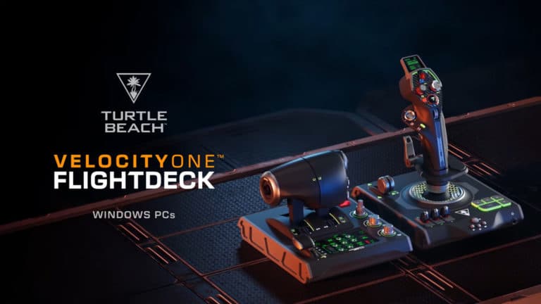 Turtle Beach Launches VelocityOne Flightdeck HOTAS Flight Simulation Control System with 139 Programmable Buttons, OLED HUD, Flight Touch Display, and RGB Lighting