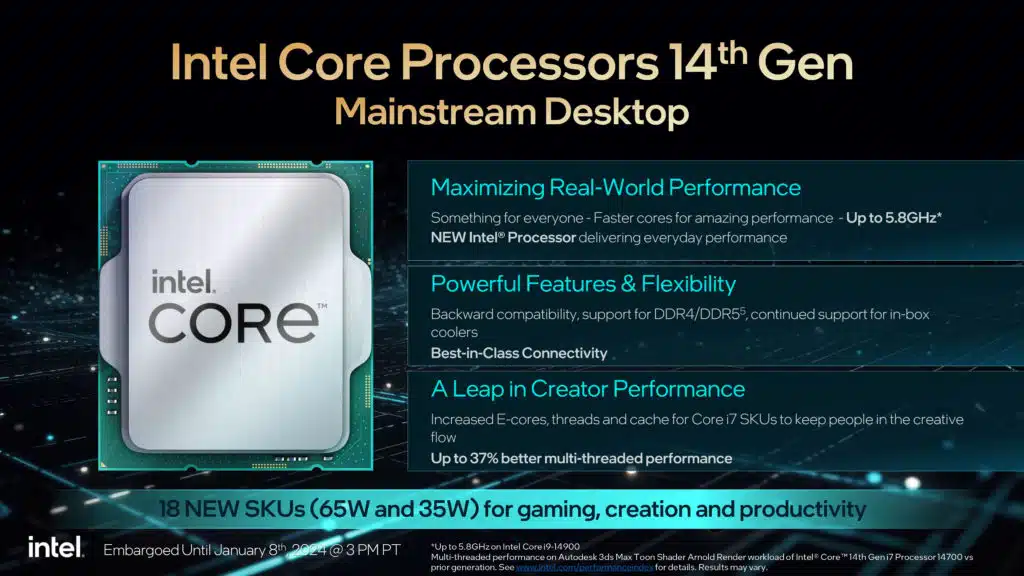 Intel Core Processors HX/U Mobile & 65/35W Desktop Press Deck