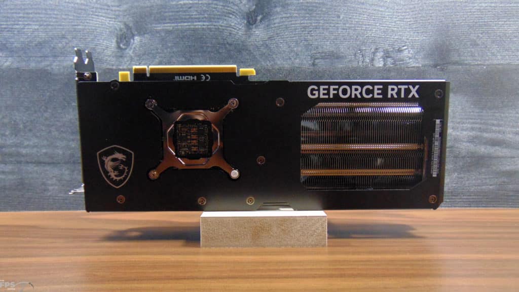 MSI GeForce RTX 4070 Ti GAMING SLIM 12G Video Card Upright Backside