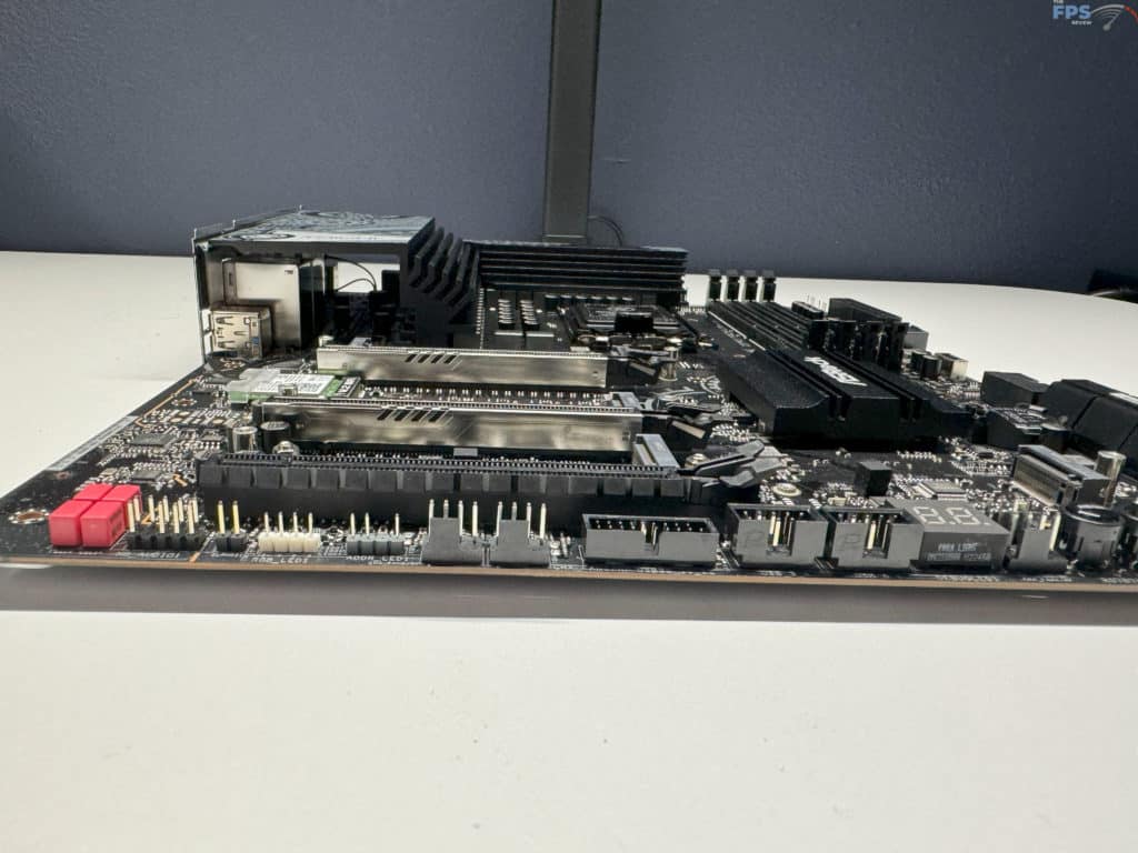 Bottom view of motherboard