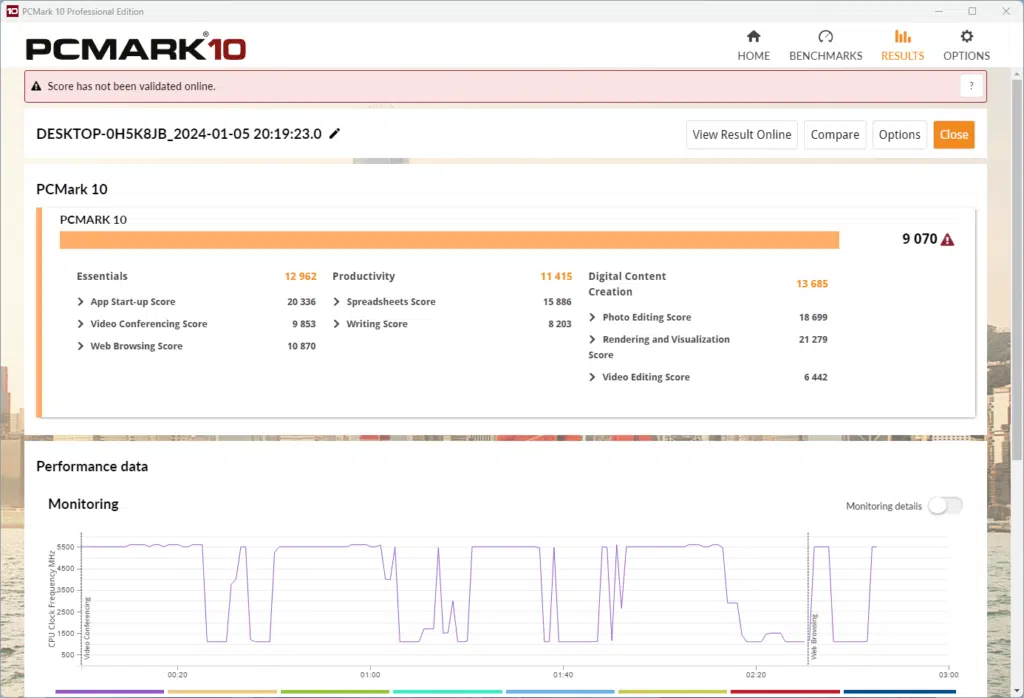 PCMark 10 remark
