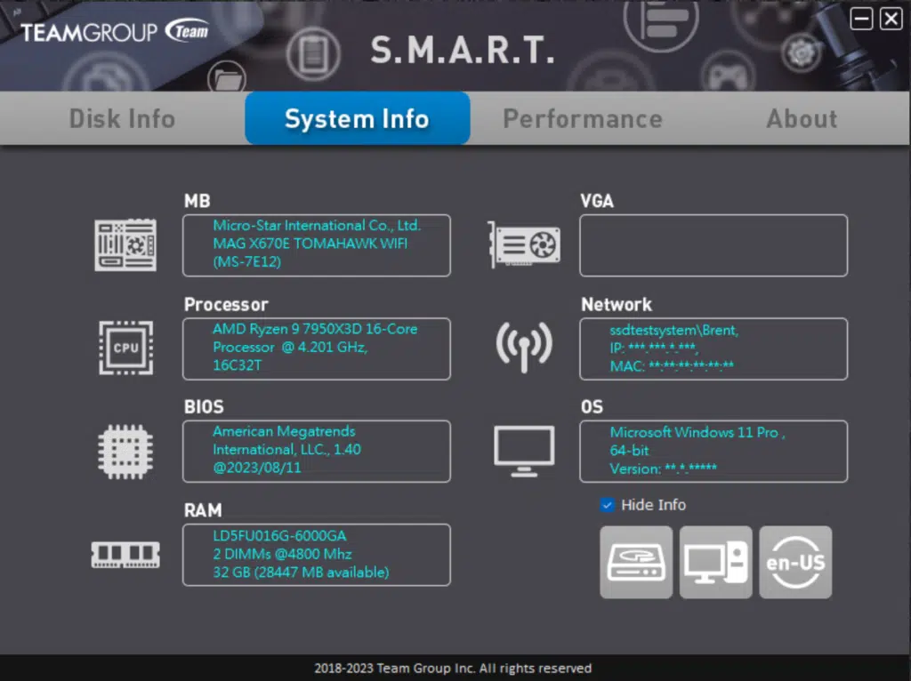 TEAMGROUP T-FORCE CARDEA A440 PRO 2TB PCIe Gen4 M.2 NVMe SSD SSD S.M.A.R.T. TOOL