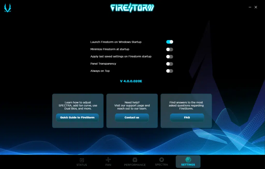 ZOTAC FireStorm Utility