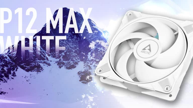 ARCTIC P12 Max (White) High-Speed PWM Fan Blends Performance with a Wintry Look